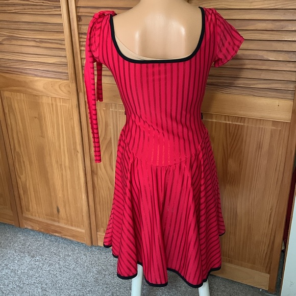Curtain Call jazz tap dance dress full leotard bottom red stretch Lycra MEDIUM - Picture 5 of 11